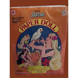 Vintage 1986 Mattel Tropical Barbie & Day & Night Barbie Paper Doll Sets